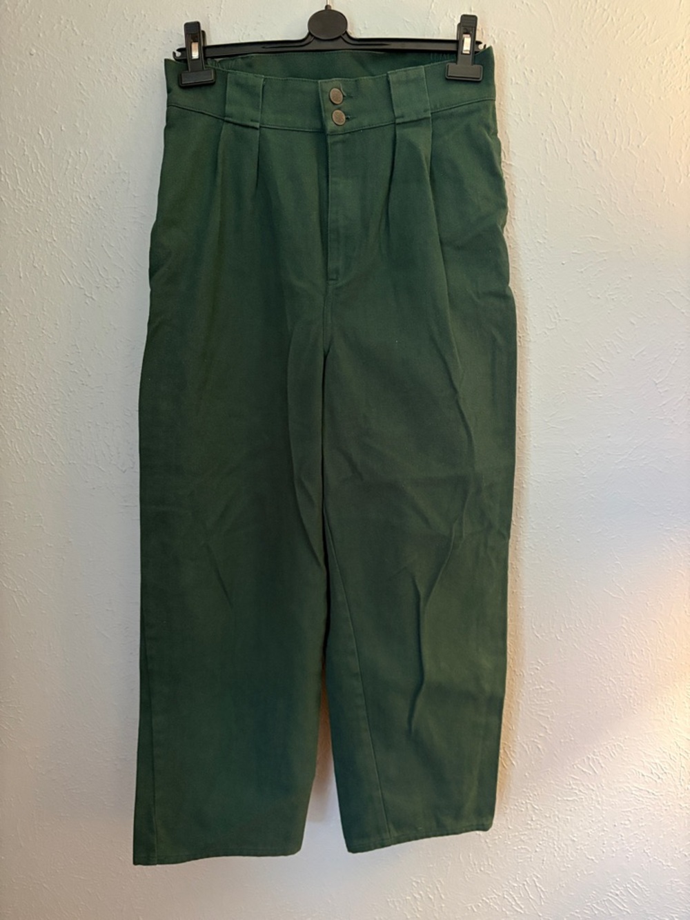 Lucy & Yak Dark Posey Green Addison Pleated Pants